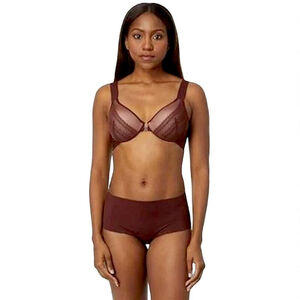 Spanx Back Smoothing Bra-llelujah Bra 38D Full Coverage | Front Clasp Brown NWT